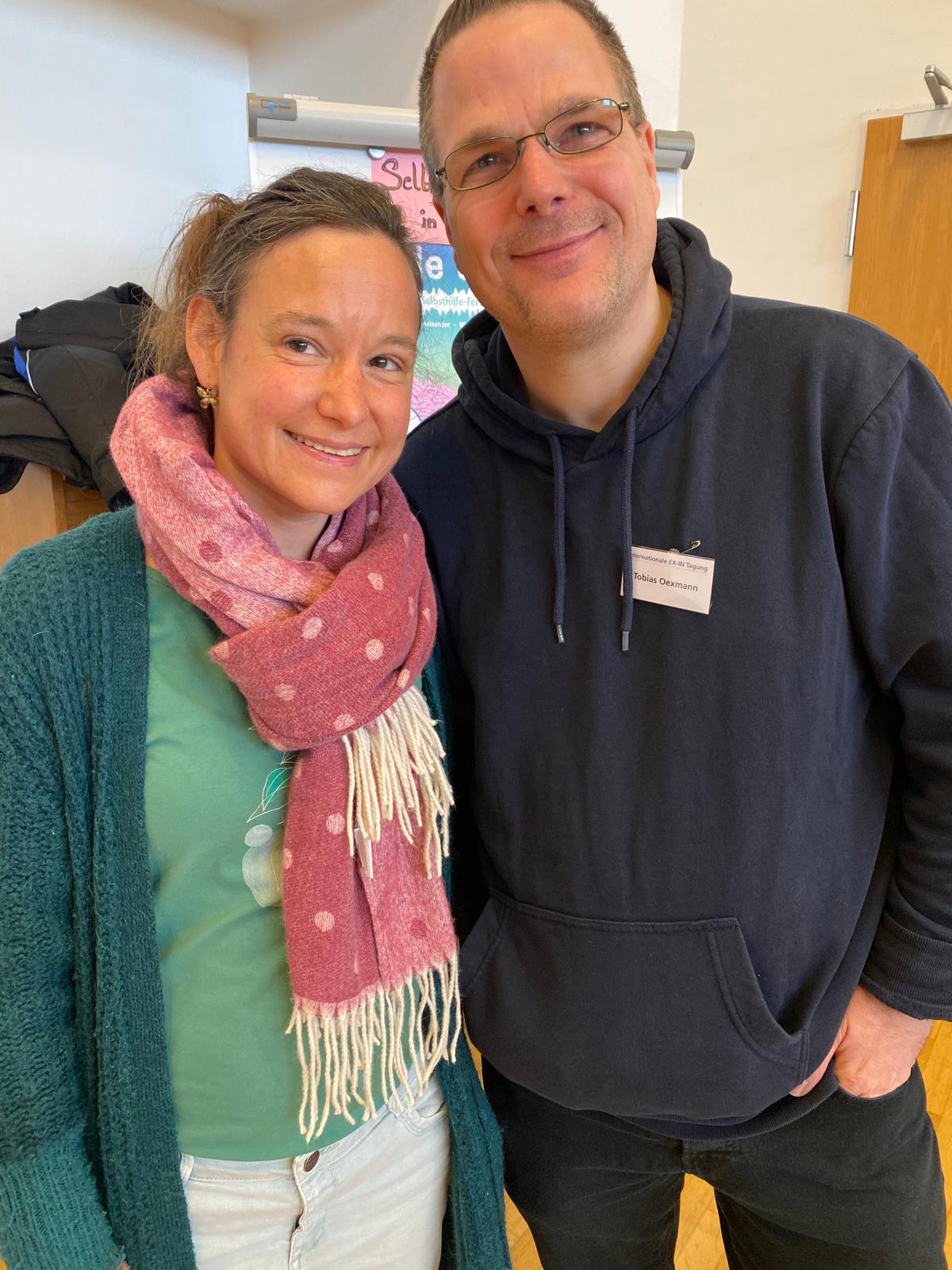 Eine Teilnehmerin aus dem Berner Oberland und ein Teilnehmer aus NRW